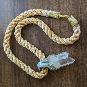 Adina Mills - Quartz Cluster on Peach Rope